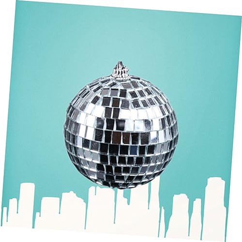 Bola espejada plateada para fiestas, bodas, Navidad y festivales musicales, 1 unidad miniatura 7