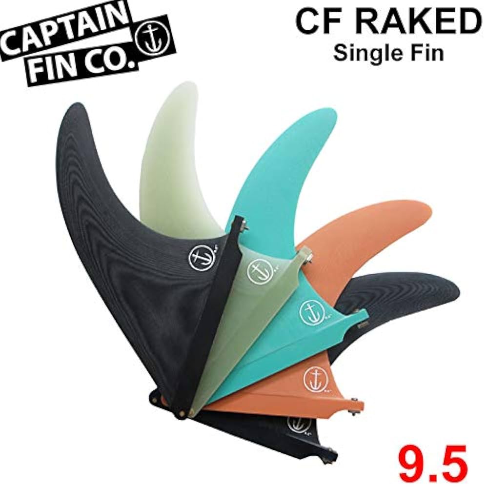 新品未使用　キャプテンフィン cf raked 9.5ブラック 　ロング 送料無料 キャプテンフィン CF Raked 9.5 captain fin ロング