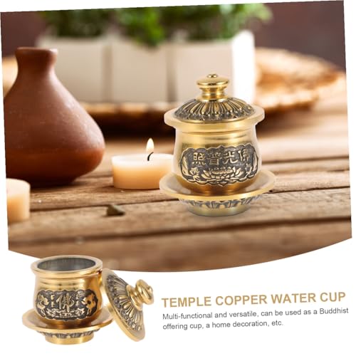 Coupe rituelle bouddhiste 5 cm étanche pour offrande d'eau
