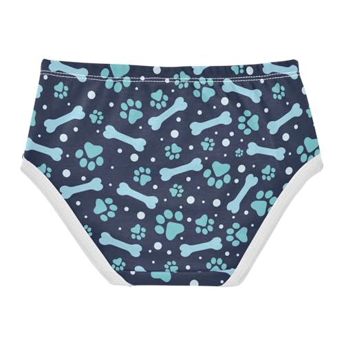 Girls Underwear Soft Cotton Paw Bone Print Kids Panties in Sizes 2/3t, 4t, 5t, 6 and 82