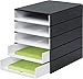 Produktbild Schubladenbox Styroval Pro 243 mit 5 Schubladen Farbe: Schwarz / Weiß
