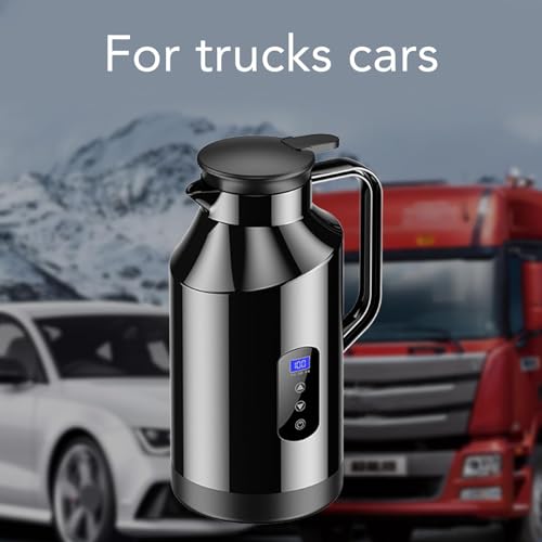 Hervidor eléctrico para auto 12V 1500ml acero miniatura 2
