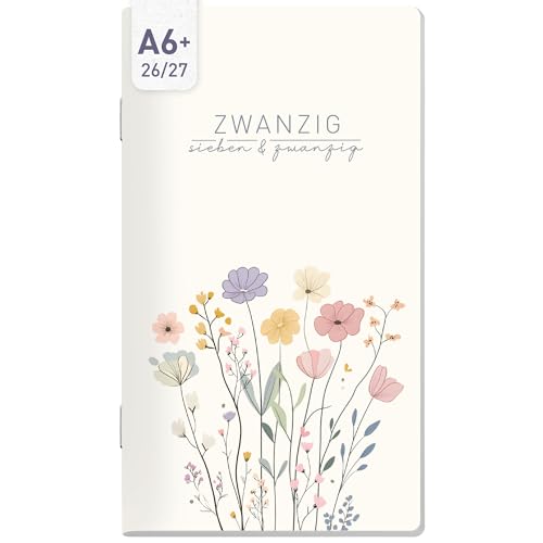 Häfft Monatskalender 26/27 Taschenkalender A6+ Square Flower Joy