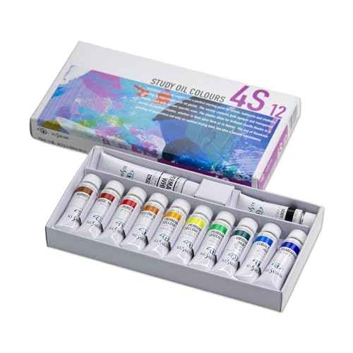 クサカベ 油絵具 習作用 油絵具セット 11色セット 4S-12 11ml+ホワイト20mlのサムネイル