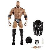 WWE Triple H Elite Series #73 Deluxe Action Figure with Realistic Facial Detailing, Iconic Ring Gear & Accessories