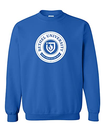 CreateMyTee | Bethel University Circle Logo One Color Crewneck Sweatshirt