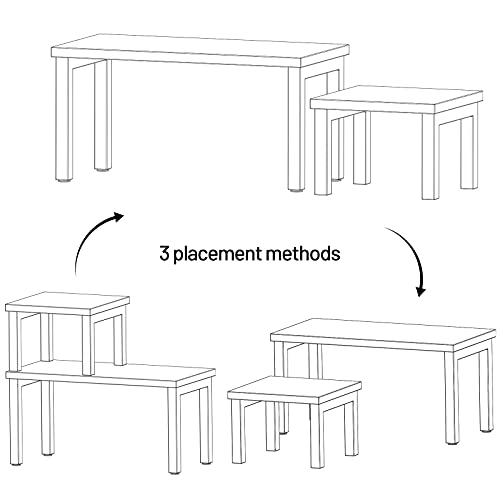 OROPY Set di 2 Ripiani portaoggetti impilabili da