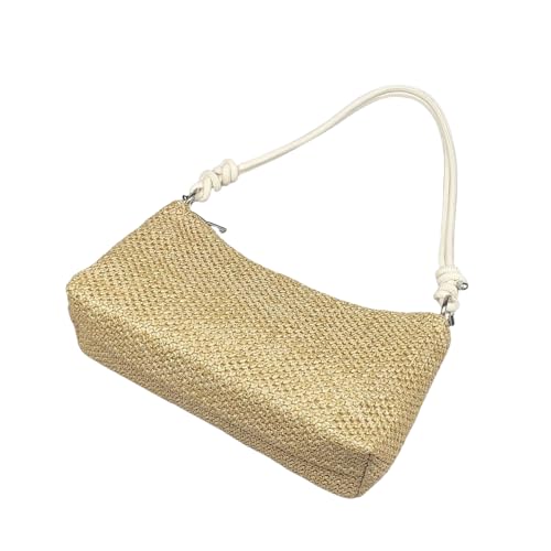 Image of Women Straw Purse Shoulder Handbag Woven Hobo Bag for Beach