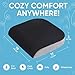 Large Seat Cushion (19” x 17” x 3”) Memory Foam for Office Chair, Wheelchair Cushions, Floor Pillow | Cushion Back Pain Coccyx Pain Relief | Plush Velvet Cover with Carry Handle