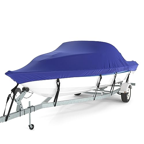 ATAMAN OUTDOORS Trailerable Boat Cover - 16’-18.5’ 600D Marine Grade Polyester Canvas Boat Covers (Up to 94