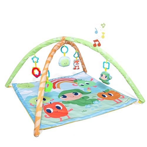 MOLTO | Gimnasio Actividades Musical Bebé con 5 Juguetes Colgantes – Diseño Gusy Luz – Arco de Juegos con Sonido y Texturas – Desde 0 Meses