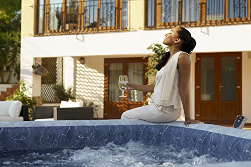 Bestway® Lay-Z-SPA® Energiespar-Whirlpool San Francisco HydroJet Pro™ mit App-Steuerung, für 7 Personen 230 x 230 x 71 cm, Marmor-Optik (Samtgrau) – Bild 6