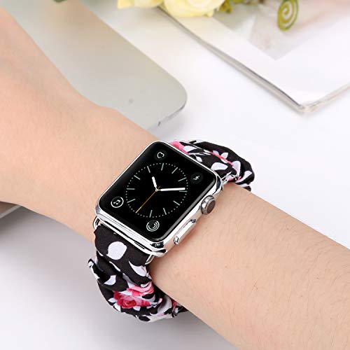 Image of Greatfine Scrunchie Band Compatible with Apple Watch Bands 38mm 40mm 41mm 42mm 44mm 45mm 46mm 49mm Women, Elastic Scrunchie Watch Strap for iWatch Watch Series 11 10 9 8 7 6 5 4 3 2 1 SE 3 2 Ultra 3 2