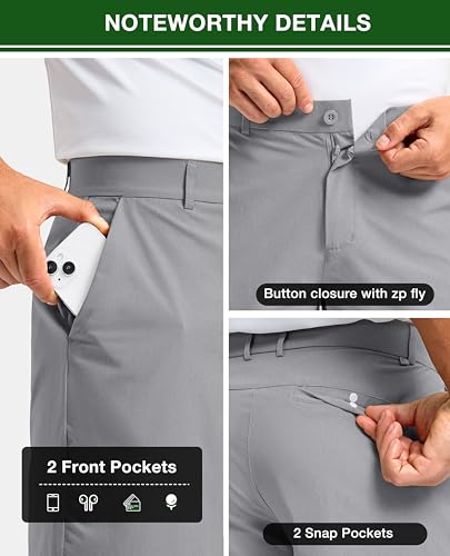 Image of Soothfeel Men's Casual Shorts 5 /7 /9 Inch Golf Dress Shorts for Men Flat Front Work Lightweight Quick Dry with 4 Pockets