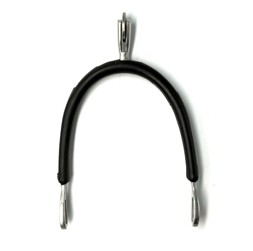 ES1092 ErgoSpur Radsporen mit Gummi und Große Räder Reitsporen Reiten Sporen Spur hochwertiger Edelstahl (Herren 40 mm)