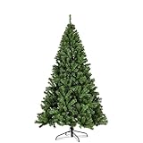 Generico Albero di Natale Artificiale, Albero di Natale Eco-Friendly Holiday Seasonal Decoration Albero di Natale con Supporto Pieghevole in Metallo(120cm(3.9ft), Green)