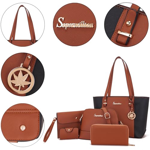 Bolso y Cartera para Mujer Set 5 Piezas Soperwillton miniatura 4