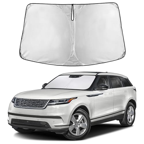 Image of Autovir Windshield Sun Shade Fit for 2017-2024 2025 2026 Land Rover Range Rover Velar Sunshade, Front Car Window Shades Sun Visor, Blocks UV Rays & Heat, Car Accessories