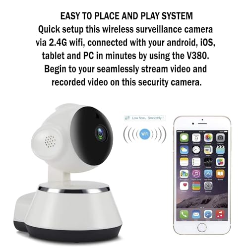 Image of Guard Well 4MP Indoor WiFi Security Camera | 1080P HD | Smart CCTV Camera with 360 Pan Tilt Rotation | Color Night Vision | Motion Detection | Two-Way Audio with Mobile App V380 Pro (Robot Camera)