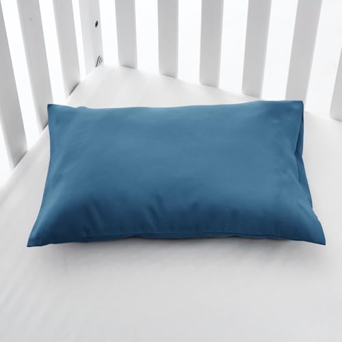Image of EXQ Home Toddler Pillowcases 13x18 Travel Pillow Case Set of 2, Small Pillow Case Fits Baby Pillow Sized 12x16, 13x18, Kids Pillowcases 2 Pack Machine Washable with Envelope Closure(Misty Blue)