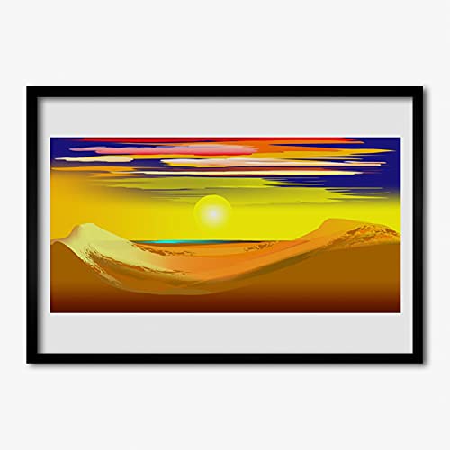 Cadre en MDF avec affiche photo 70x50 cm Tulup finition premium image murale