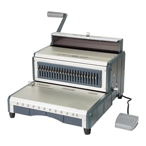 製本機 電動コイル製本機 2:1 電動アイロンリング 厚手製本機 ダブルライン卓上カレンダー契約 学校、工場、家庭用(Round Hole)