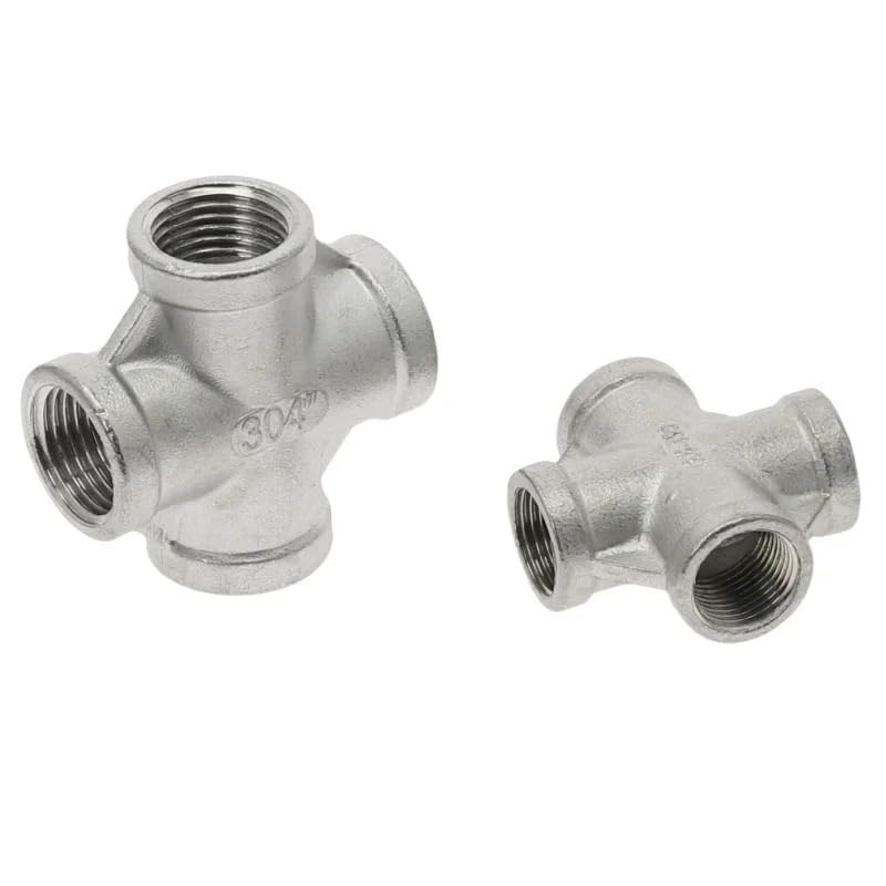 Raccordo for tubo femmina con filettatura BSP Connettore a croce uguale a 4 vie SS304