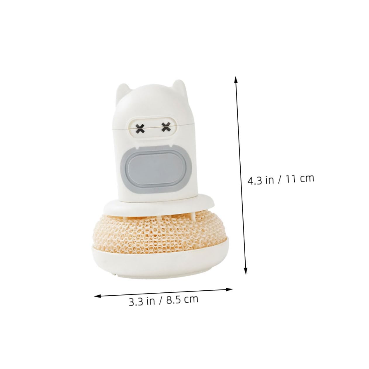 Ciieeo Ergonomic Pot Scrubber Mesh Dish Scrubber Handle White Dish Cleaning Tool Kitchen Helper