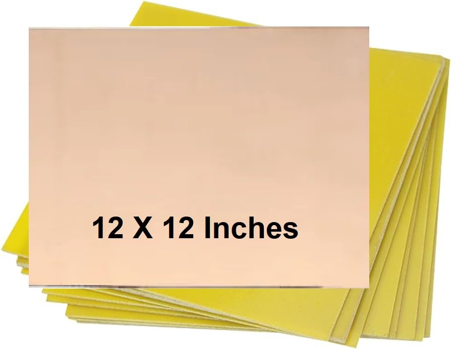 Groomix PCB FR4 epoxy 12x12 inches Big Size Copper clad Sheet (B0CVF9K6PR) Amazon Price History, Amazon Price Tracker