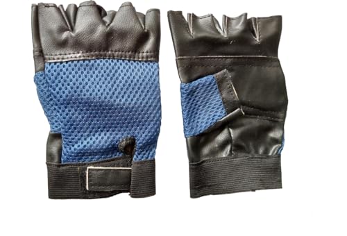 Spanco Blue Color Leather Gym Gloves for Weight Lifting and Exercise for Men Gym & Fitness Gloves (B07Z6F246T) Amazon Price History, Amazon Price Tracker
