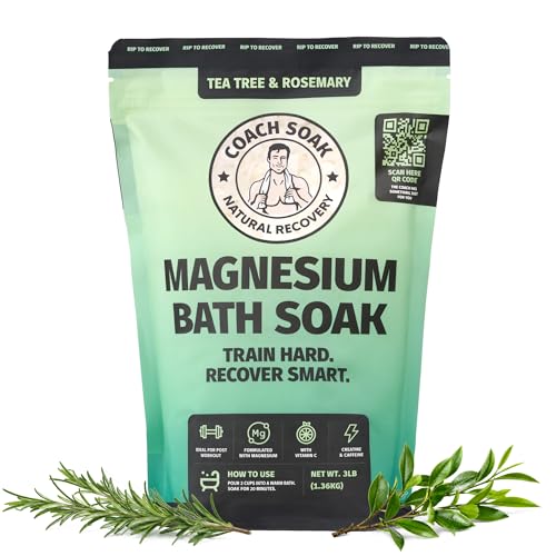 Coach Soak Magnesium Bath Soak - 3 lb, Tea Tree &amp; Rosemary Bath Salts