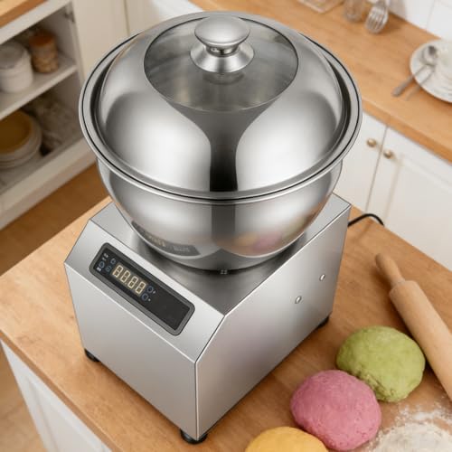 Azcabjie Amasadora Eléctrica De 5 Kg/8 Kg, Mezcladora De Masa, Construcción De Acero Inoxidable, Rotación Bidireccional, Adecuada para Restaurantes Y Panaderías 8kg