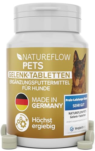 Gelenktabletten Hunde – Test SEHR GUT Made in Germany mit Grünlippmuschel, MSM und Teufelskralle - Keine Kapseln, hohe Akzeptanz Gelenktabletten Hund - 100 Stück