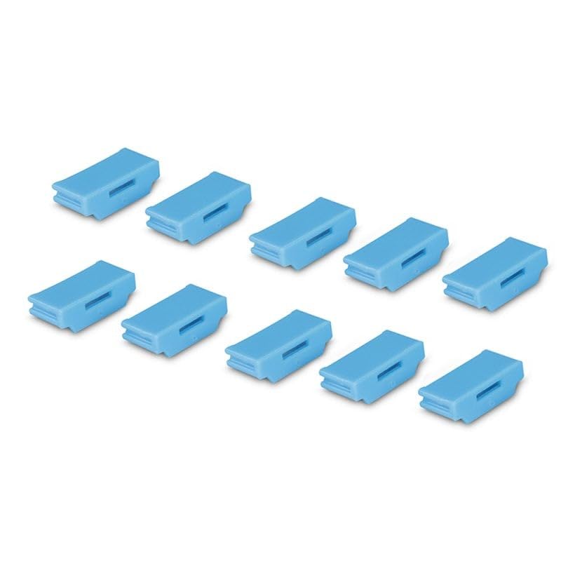 Lindy UK Lot de 10 bloqueurs de Ports HDMI sans clé Bleu