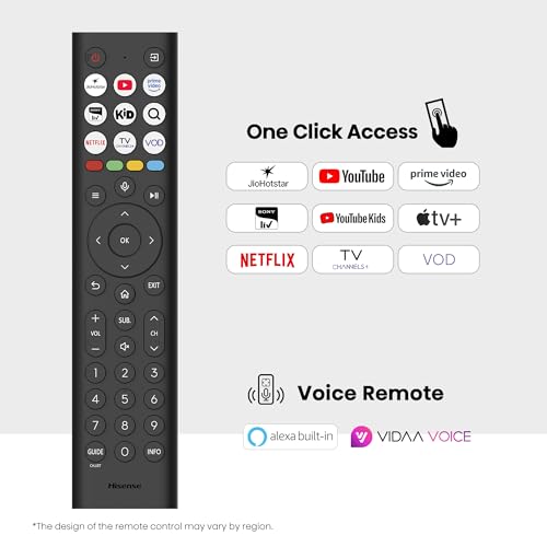 Image of Hisense 108 cm (43 Inches) 4K Ultra HD Smart QLED TV | 48W Powerful Speakers | Dolby Atmos & HDR10+ | ALLM, VRR & Game Mode | Cricket Mode | AI 4K Upscaler | VIDAA OS | 43E75Q (Black)