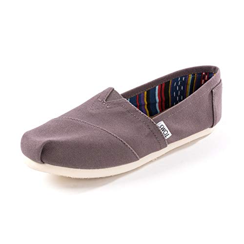 TOMS ALPARGATA CORE, Mocasines Planos Mujer, Gris, 35.5 EU