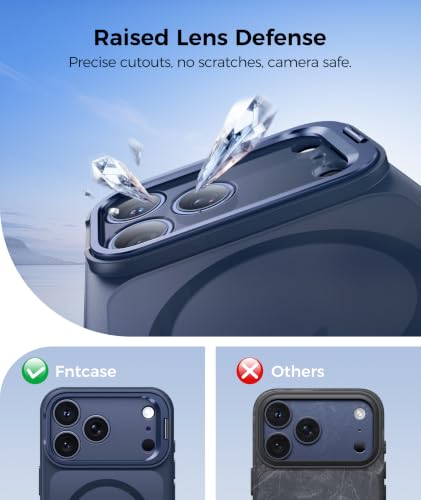 Image of FNTCASE for Phone Pro Case 18 Series /Phone 17 Pro Case with Stand Deep Blue