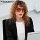FEISEDY Retro 70er Blaulichtfilter Brille 99.99% Blaulicht-Blockierende Gaming Brillen Computerbrille für Herren Damen Amber Getönt G2835