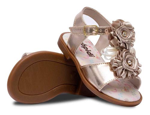 Kit com Sandália de Flor Dourada, Tenis Jogging Rosa, Babuche Unicórnio Roxo e Sapatilha 205 Rosa -