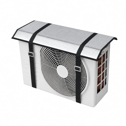 Image of Outdoor AC Unit Protector Cover, Waterproof Heat Resistant Insulation Sheet, Heavy Duty Sun Rain Dust Protection for AC and Suitable for Split AC 1 to 1.5 Ton | Size:105x50 cm