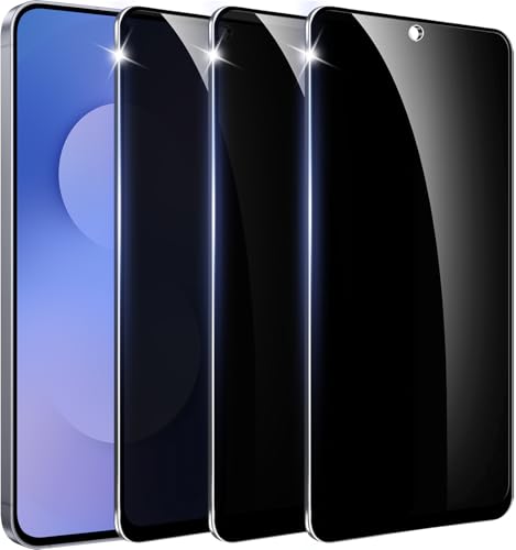 Amleute 3+1 Pack Designed for Samsung Galaxy S25 FE Privacy Screen Protector 9H Tempered GlassNot Support Fingerprint Unlock Anti Spy Film Compatible With Samsung S25FE 5G