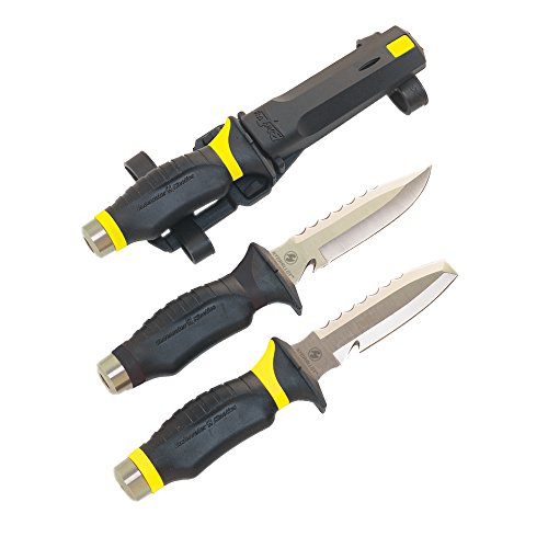 Underwater Kinetics Blue Tang Titanium Dive Knife, Blunt Tip, Yellow