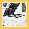 Pafessa USA Deluxe RV Roof Vent with Fan 12-Volt - 14"x14" - Sensors for Temperature and Rain Detection - Remote Control Included - with LED Light Trim Shroud
