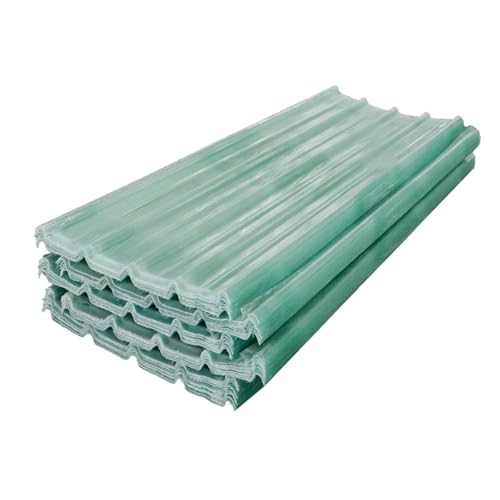 Panel para Tejado Corrugada Transparente,Paneles de Techo Impermeable,Panel de Fibra de Vidrio Termoaislantes para Iluminación Natural,Fácil de Doblar,para Garaje o Cochera (0.9x0.9m/35x35in,3 pcs)