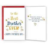 Funny Father's Day Card for Brother,Brother Fathers Day Card,Happy Fathers Day Gift from Sister,Unique Thank You Greeting Cards