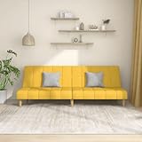 Posizionabile in modo flessibile: con 200 x 84,5 x 69 cm (lunghezza x larghezza x altezza), il set di divani giallo si adatta a soggiorno, camera dei ragazzi, camere degli ospiti e corridoio e, grazie all'altezza della seduta compatta di 32 cm, crea ulteriore spazio per le gambe sotto le scale strette o le pendenze del tetto