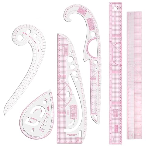 Ya en mundofriki.es: 6 Piezas Regla de Costura, Reglas de Costura DIY y Curvas para Diseño Patrones, Dibujo de Ropa Para Sastres y Diseñadores