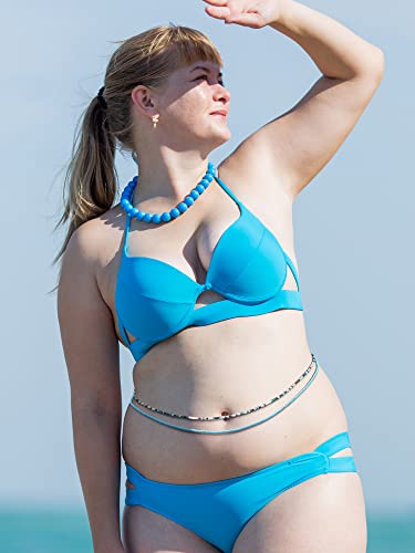 Sureio 8 Pieces 70 Inch Handmade Waist Beads African Belly Beads Chain Plus Size Belly Body Beads for Women Colorful Waist Jewelry Accessories4