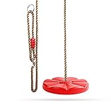 TTdamai Balançoire d'escalade en Corde, 200cm Balançoire Ensemble Aire de Jeux Extérieure Accessoires de Jeu pour Les Enfants pour Enfants avec 30cm Disques Siège et Plateformes