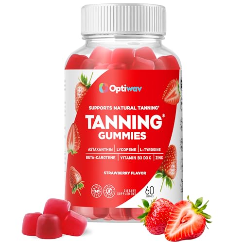 Optiwav Tanning Gummies for Women - Self Tan Supplement That Work Fast Without Sun - Daily Chews...